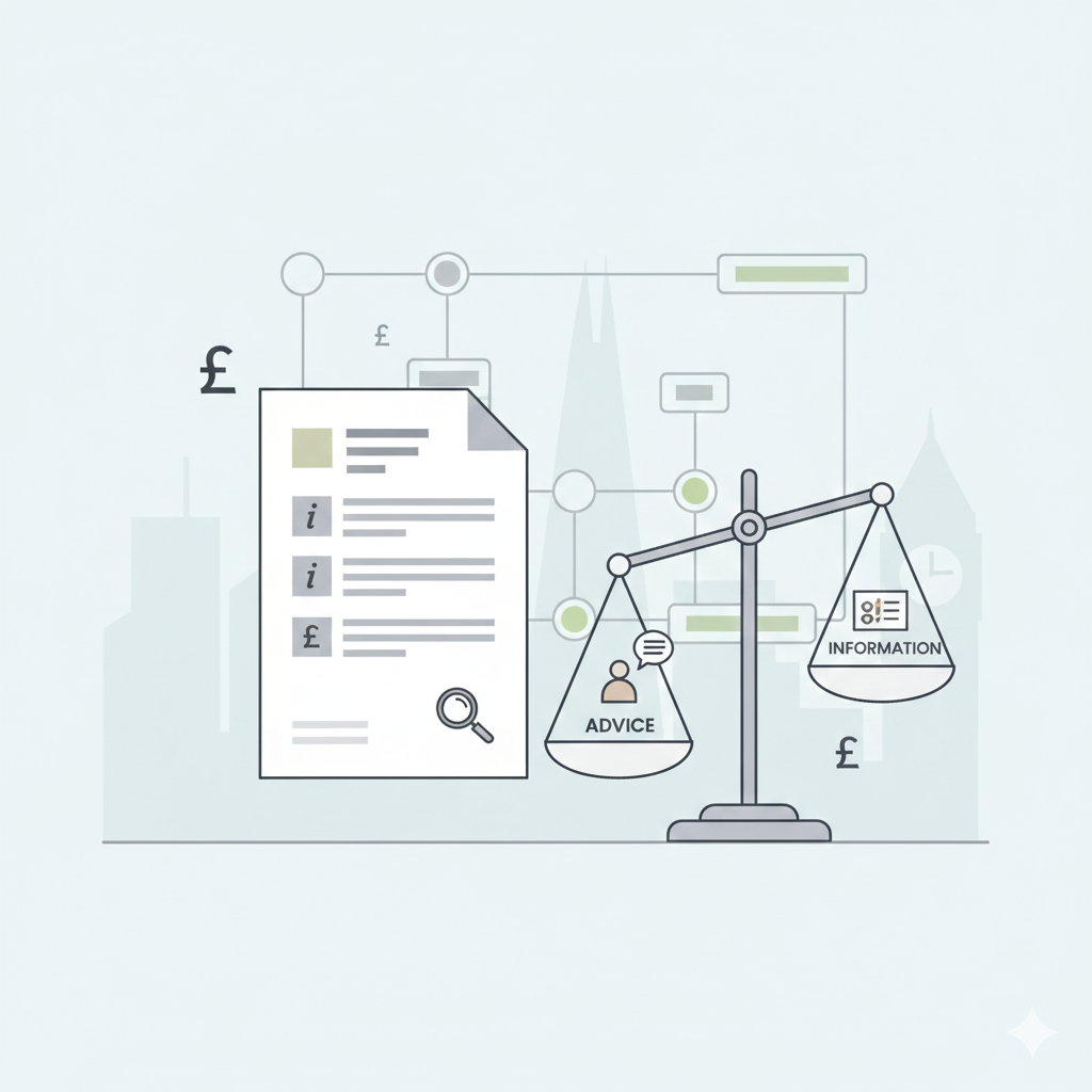 financial advice vs financial information uk explained
