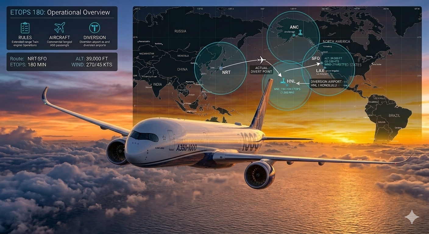 Airbus A350 aircraft flying above clouds during long haul flight