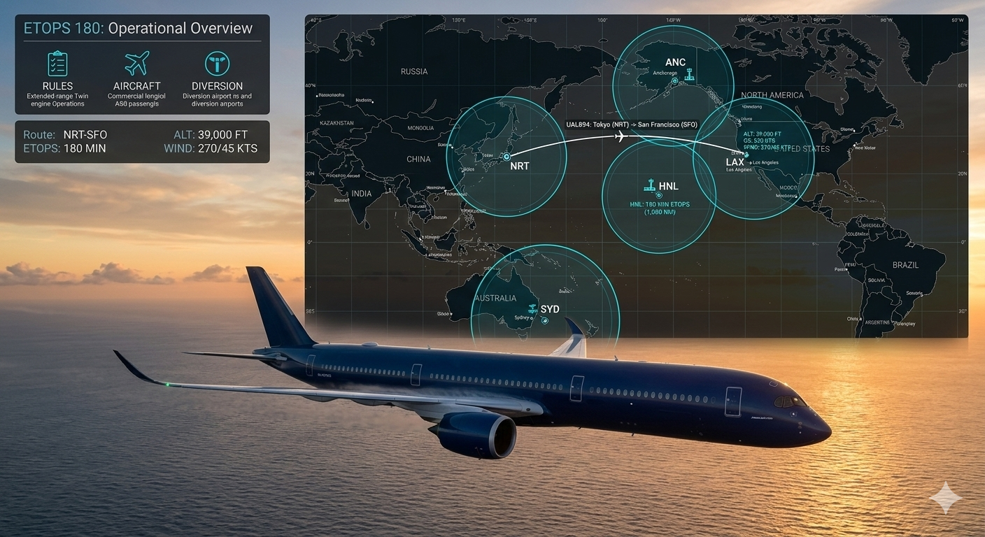 ETOPS aviation rules long-haul aircraft flying across ocean