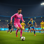 Inter Miami and Tigres UANL players competing during a football match featuring Lionel Messi