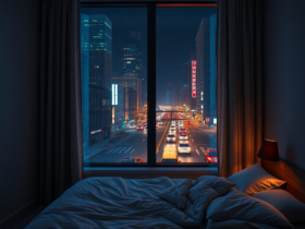 Urban bedroom designed to reduce street noise and improve sleep quality