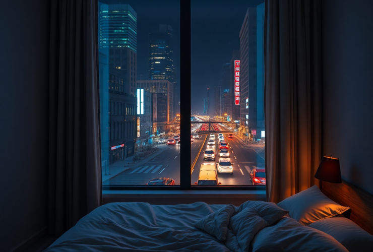 Urban bedroom designed to reduce street noise and improve sleep quality