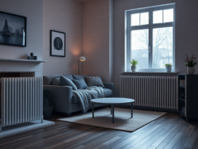 Modern living room feeling cold despite heating due to poor insulation and heat loss