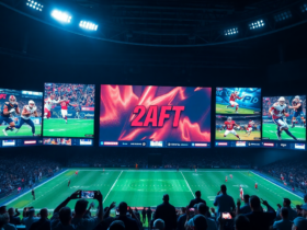 Stream East sports streaming platform showing live NFL NBA UFC soccer and baseball streams on multiple devices