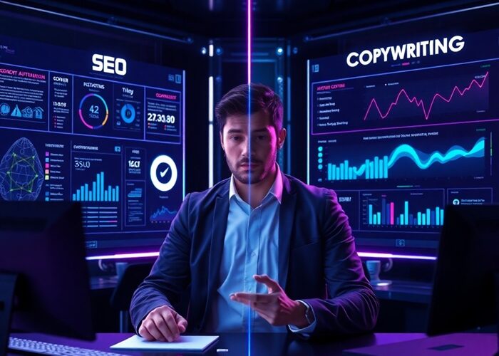 Comparison between AI content writing for SEO and copywriting for conversions and marketing