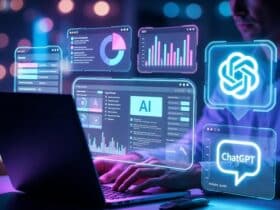 SEO blogger using ChatGPT prompts for content writing and search engine optimization
