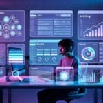 Beginner blogger learning AI SEO strategy with keyword research and Google ranking analytics